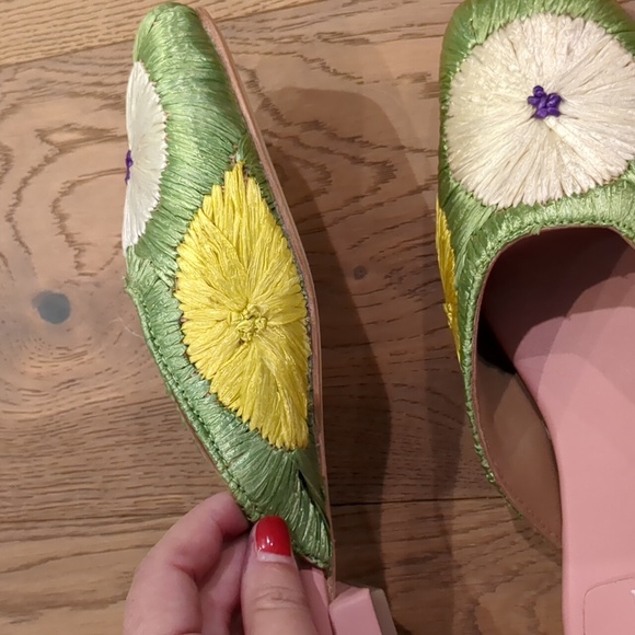new Jeffrey Campbell straw flower mules - Picture 5 of 17